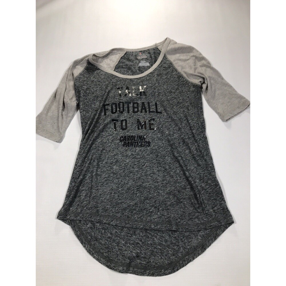Majestic Carolina Panthers T-Shirt Womens Small talk Football With Me